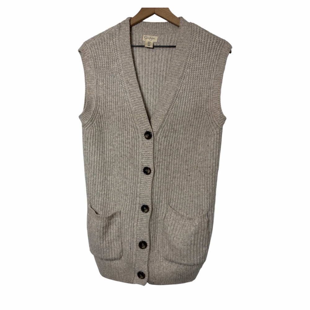 Jessica Simpson Beige Brown Vest Women's Size Small Sleeveless